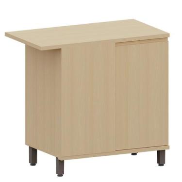 Imagem de Balcão Canto Reto para Cozinha 1 Porta MDP/MDF Aurora - Luciane, Carva