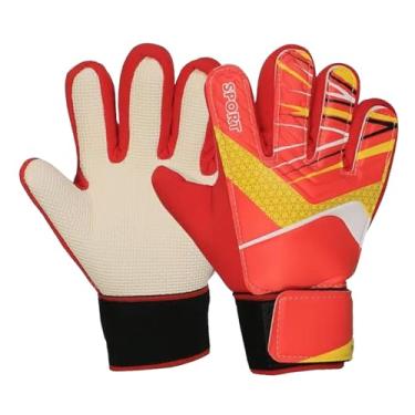 Imagem de Tachiuwa Luvas de goleiro de futebol adulto luvas respiráveis equipamentos esportivos profissional antiderrapante presente leve durável para iniciantes, Vermelho