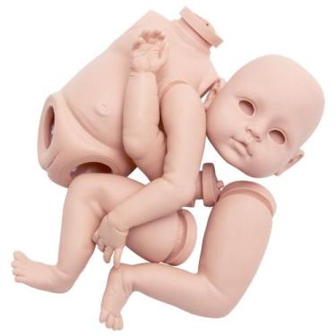 Imagem de Kit Boneca Reborn Molde Com Torso Translúcido Soft e Olhos - TOYS 2U