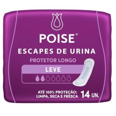 Imagem de Poise® Protetor Diário para Escapes de Urina Longo Leve 14un