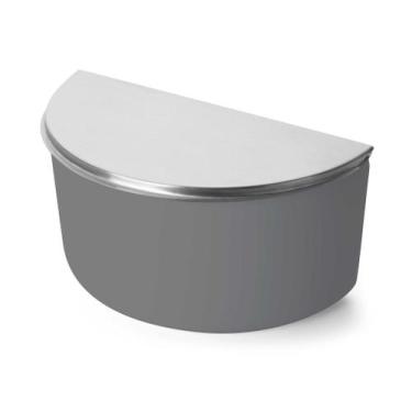 Imagem de Saleiro Plástico de Bancada 1Kg com Tampa de Aço Inox Forma