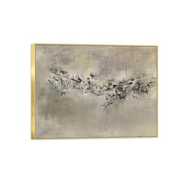 Imagem de Moldura dourada - arte de parede em tela abstrata pinturas famosas - decoração de imagens - 14,08 - pôster e impressões para sala de estar 70 x 90 cm 27 x 35 pol