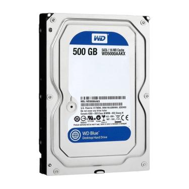 Imagem de HD 500GB WD Blue Sata 16MB Modelo WD5000AAKX