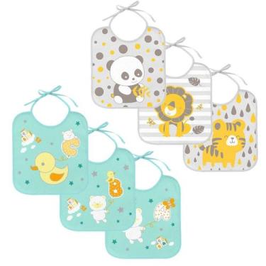 Imagem de Kit 3 Unidades Babador Bebê Impermeável Algodão - Neutro - Inconfral