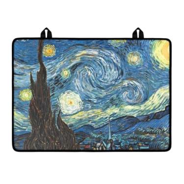 Imagem de Drnuikhe Capas de fogão para fogão elétrico capa de fogão noturno estrelado antiderrapante protetor de bancada tapete de lavadora e secadora capa superior resistente ao calor almofada quadrada grande