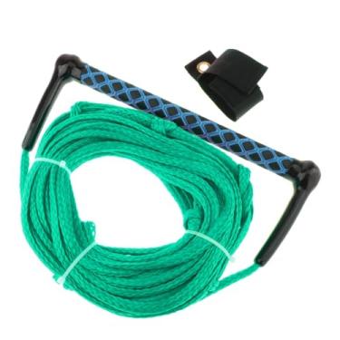 Imagem de Generic Corda de esqui aquático para wakeboard, corda de reboque para wakeboard com alça, linha de reboque 23 m, linha para esportes aquáticos para surfe, Corda Verde