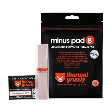 Imagem de Pads Térmicos Thermal Grizzly Minus Pad 8 com 2 unidades 120x20x0.5mm TG-MP8-120-20-05-2R