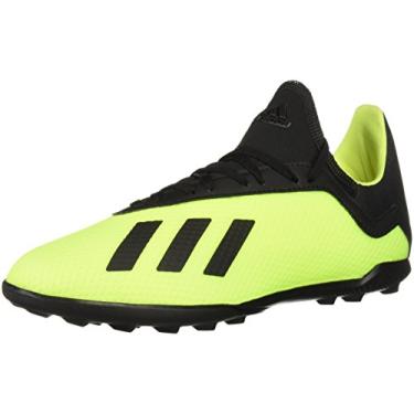 Imagem de adidas Tênis de futebol unissex infantil X Tango 18.3 Turf, Amarelo solar/preto/amarelo solar, 17