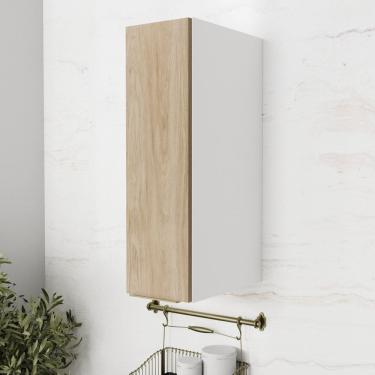 Imagem de Armário Aéreo 1 Porta 20cm Ipanema Cabecasa Madeiramadeira Acácia/Branco