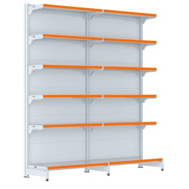 Imagem de Gondola Parede 202 Fit Farmacia Ate 2 Metros Branco Pe Laran