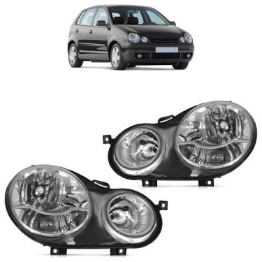 Imagem de Farol Dianteiro Polo 2003 A 2006 Máscara Cromada - Automotive Imports,