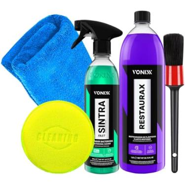Imagem de Kit Estética Restaurax 1,5l Vonixx Sintra Fast 500ml Vonixx Toalha De Microfibra 30x30cm Azul Karbox Acessórios Karbox