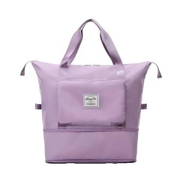 Imagem de Bolsa de Viagem Mochila Dobrável Grande Impermeável Lilás