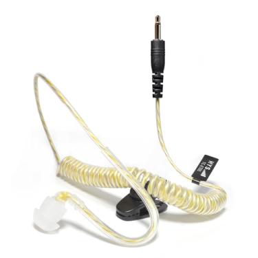 Imagem de HYS Fone de ouvido intra-auricular polícia de 3,5 mm, escuta apenas, armadura balanceada dinâmica, com fio, receptor/escuta APENAS fone de ouvido de vigilância leve de perfil único para microfone