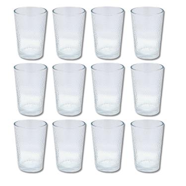 Imagem de Kit 12 Copos De Vidro Transparente 200ml Transparente Suco Agua
