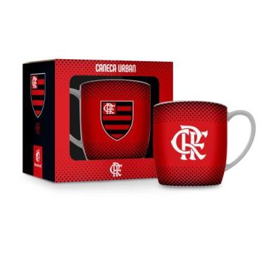 Imagem de Caneca de Porcelana Urban Flamengo 300ml - BRASFOOT PRESENTES