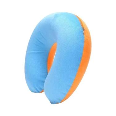 Imagem de Travesseiro De Viagem Inflável Portátil Em Forma De U, Curto, De Pelúc