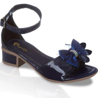 Imagem de Sandália Feminina Infantil Juvenil De Saltinho Baixo Salto - Pepite, A