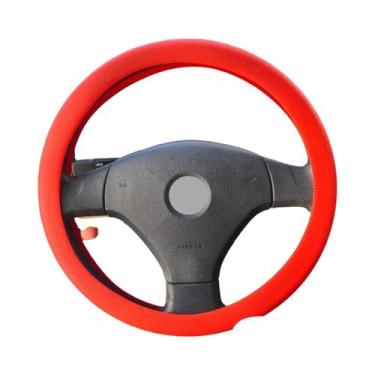 Imagem de Capa De Volante De Carro Em Silicone Macio E Sem Odor Com Design Textu
