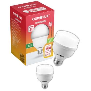 Imagem de 2 Lâmpadas Led Alta Potência T 20w Bivolt Base E27 Cor da Luz 3000k Br
