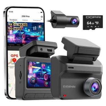 Imagem de Câmera Veicular DDPAI Z50 Pro 4K1080P WiFi 5G GPS Visão Noturna Monito