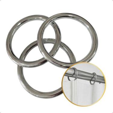 Imagem de Kit 30 Un Argola Para Cortina Varão Simples Comum Ilhós Médio 28mm Ins