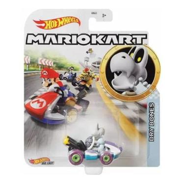 Imagem de Hot Wheels Mario Kart Dry Bones Standard Kart Gjh59