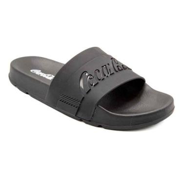 Imagem de Chinelo Slide Coca-Cola Elevate, Preto, 40