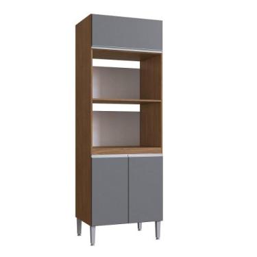 Imagem de Balcão Duplo Forno Athena 3 Portas - Casajá, FREIJO/CINZA