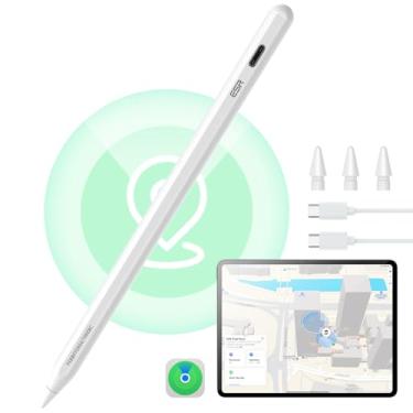 Imagem de ESR Geo Digital iPad Pencil Findmy compatível com Apple iPad 2018-2025, com atalhos fáceis para Apple iPad A16/10/9/8 e Air 13/11 e Pro 12.9/13/11 e Mini 7/6/5, branco (sem carregamento sem fio)