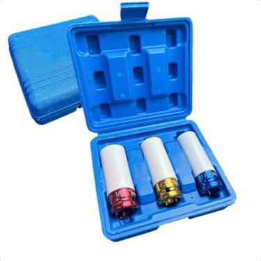 Imagem de Jogo Soquete Impacto Longo para Roda de Liga Leve – 3 Peças com Maleta – Encaixe 1/2" - Feron