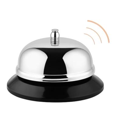 Imagem de Sino de Mesa Sinaleta Campainha Em Metal Para Hotel Bar Cozinha Recepção Cor Prateado Premium