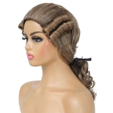 Imagem de Peruca Auguyist Regency Judge Colonial Long Wave para adulto