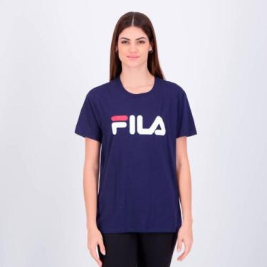 Imagem de Camiseta Fila Letter Premium II Feminina Marinho, M