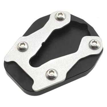 Imagem de BYYINGSUS Acessórios de motocicleta Suporte lateral de pé ampliador de placa de extensão compatível com 450MT MT450 450 MT 2024 2025 (prata SEM LOGO)