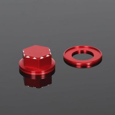 Imagem de Arruela de tampa de porca de haste de direção Monkey compatível com Monkey 125 GROM MSX CT125 DAX125 3D CNC acessórios de motocicleta parafusos de tampa de plugue (vermelho)