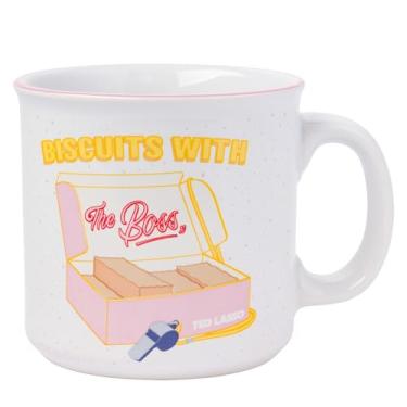 Imagem de Silver Buffalo Caneca de cerâmica para campista Ted Lasso Biscuits with the Boss, 590 ml