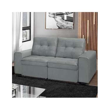 Imagem de Sofá RBF Móveis Cedro 4 Lugares 242cm Bipartido Retrátil Reclinável