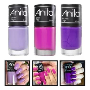 Imagem de Kit 3 Esmalte Anita Lavanda + Nova York + Drink