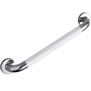 Imagem de Barra de apoio de parede, trilho de suporte de segurança para chuveiro e banheira com base resistente, alça antiderrapante para idosos com deficiência/branco/38 cm (branco 48 cm)