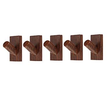 Imagem de Cabide montado na parede, 5 peças, gancho de metal, gancho de banheiro, cabideiro, cabideiro, armazenamento doméstico, gancho de parede para pendurar casaco, chapéu, toalha, cachecol, bolsa, chaveiro,