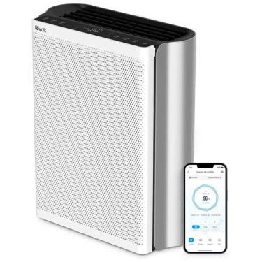 Imagem de Purificador de Ar LEVOIT para Ambientes Grandes com Filtro Lavável e Monitor de Qualidade do Ar de 3 Canais WiFi Integrado