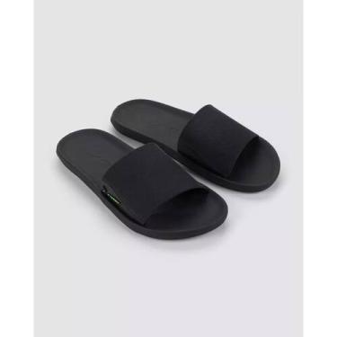 Imagem de Chinelo Masculino Rider Feel Modelo Slide Casual Adulto, Preto, 43/44