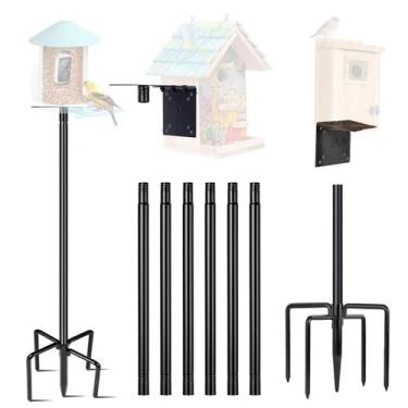 Imagem de Poste de alimentação de pássaros LOPANNY 277 cm ajustável para serviço