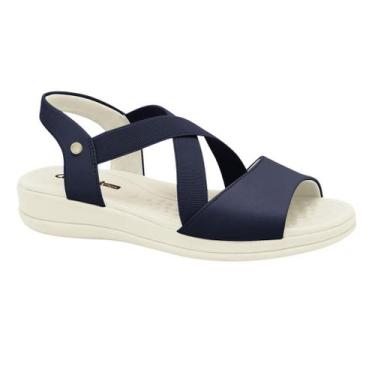 Imagem de Sandália Feminina Comfortflex Tiras Elásticas Palmilha Massageadora De