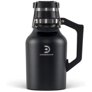 Imagem de DrinkTanks Cooler Portátil para Garrafas de cerveja com Isolamento Duplo, Aço Inox, Preto