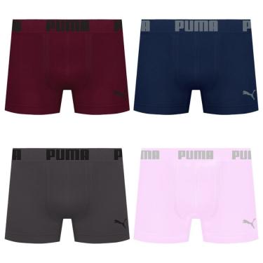 Imagem de Kit 4 Cuecas Puma Boxer Sem Costura Masculina