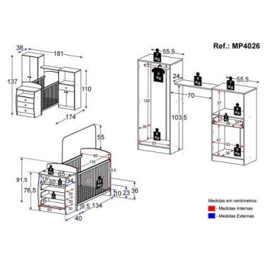 Imagem de Quarto Infantil Com Berço-cômoda Laura Branco/azul - MULTIMOVEIS
