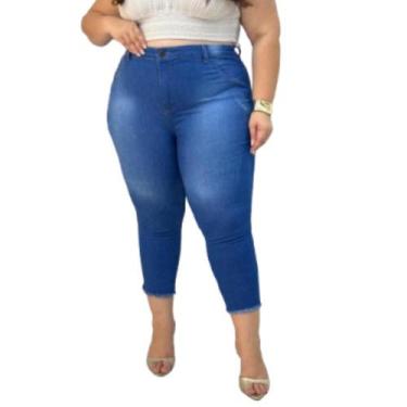Imagem de Calça Capri Jeans Feminino Plus Size Modelo Curve 48 ao 64 - Karha Jea