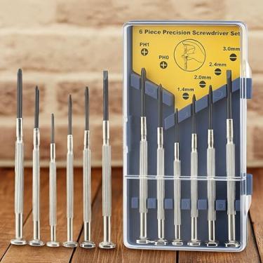 Imagem de Conjunto de chaves de fenda de precisão com 6 tamanhos diferentes para ferramentas de reparo ao ar livre e diárias